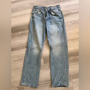 Reformation Blue Straight Leg Jeans